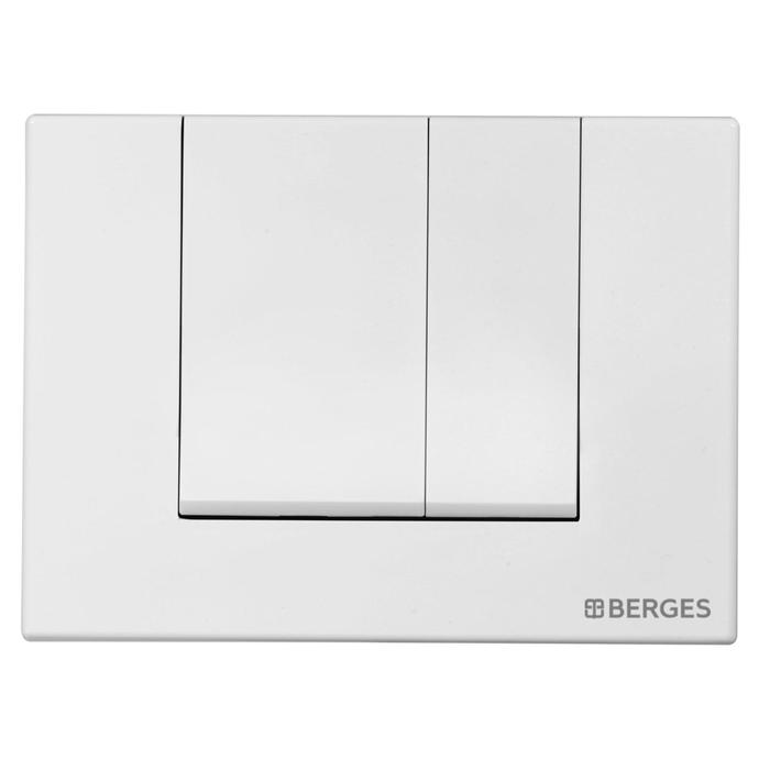 Кнопка управления BERGES NOVUM S4, для скрытых систем инсталляции, белый кнопка управления berges novum s2 для скрытых систем инсталляции матовый хром