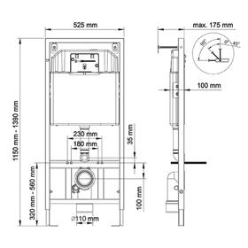 Инсталляция для унитаза BERGES NOVUM F1, с клавишей, белый от Сима-ленд