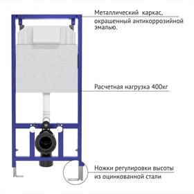 

Комплект инсталляции Berges NOVUM 043263, унитаз, клавиша, сиденье дюропласт, белый