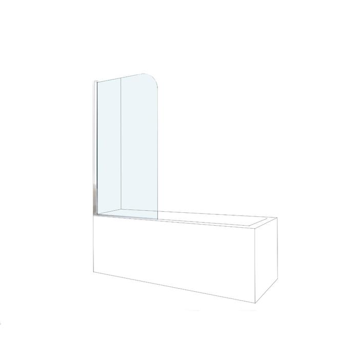 Душевое ограждение BERGES RIVER 065001, 80х140 см, прозрачное стекло, хром