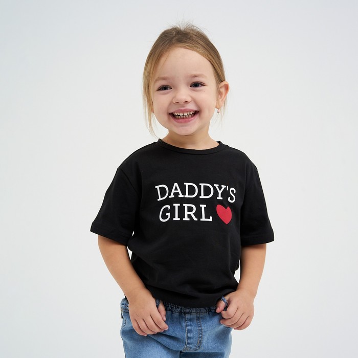 Футболка детская KAFTAN Daddy's girl р.36 (134-140), черный футболка aliera детская ф 9 03 размер 134 черный
