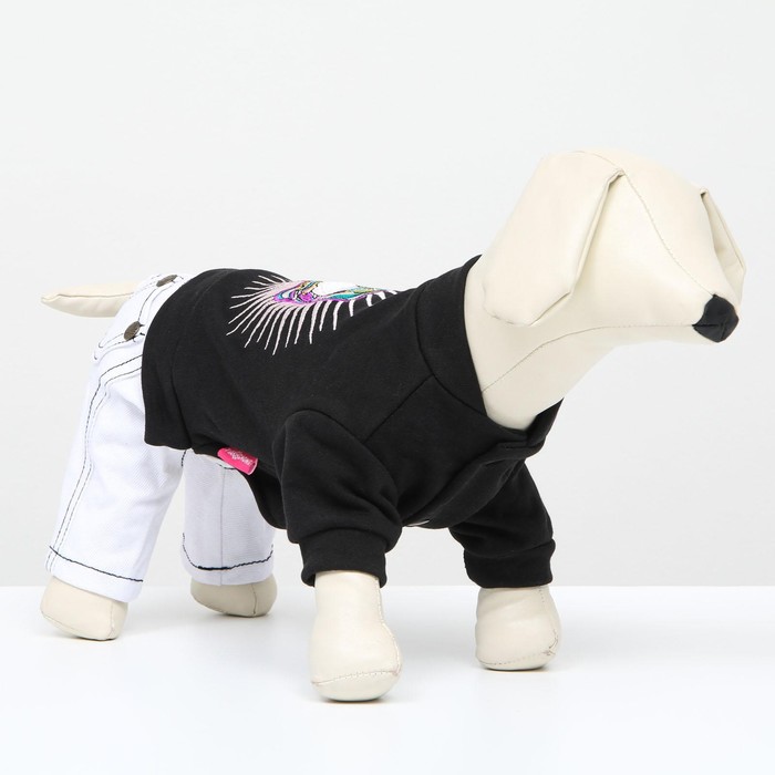 фото Комбинезон "единорог", размер 18 (дс 40 см, ог 50 см, ош 38 см), чёрно-белый