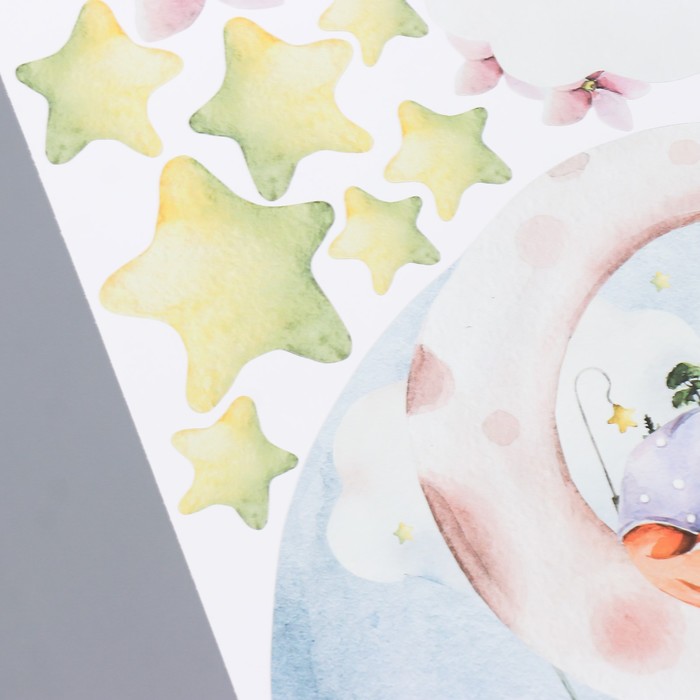 Интерьерные наклейки "Сказочный сон на луне" 36х64 см желтый 7313674