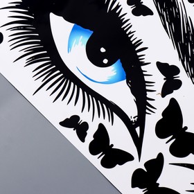 Интерьерные наклейки "Глаза" 25х65 см голубой от Сима-ленд