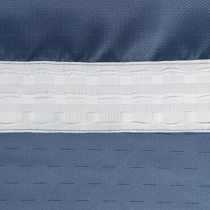 Штора портьерная Этель "Штрихи"цв.синий,на шторн.ленте 130*300 см,100% п/э