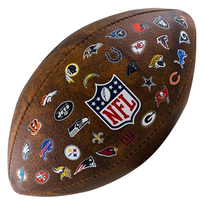 Мяч для американского футбола NFL 32 TEAM LOGO OFFICIAL, (WTF1758XBNF32)