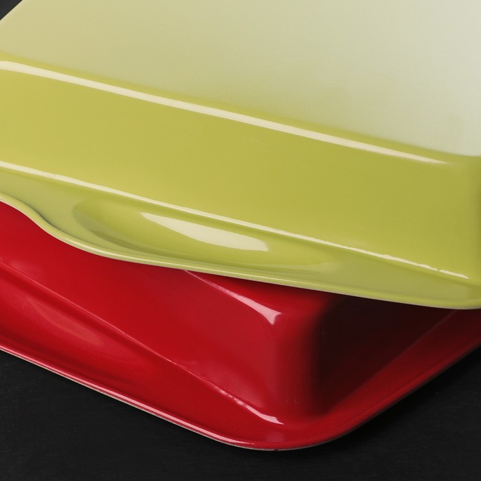 Форма для выпечки "Флёри. Прямоугольник", керамическое покрытие, цвет МИКС