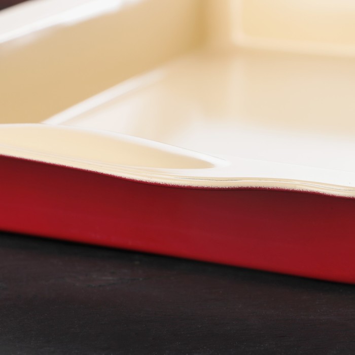 Форма для выпечки "Флёри. Прямоугольник", керамическое покрытие, цвет МИКС