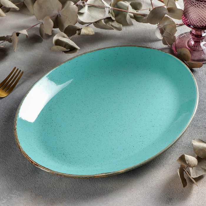 

Блюдо овальное Turquoise, 24×30 см, цвет бирюзовый