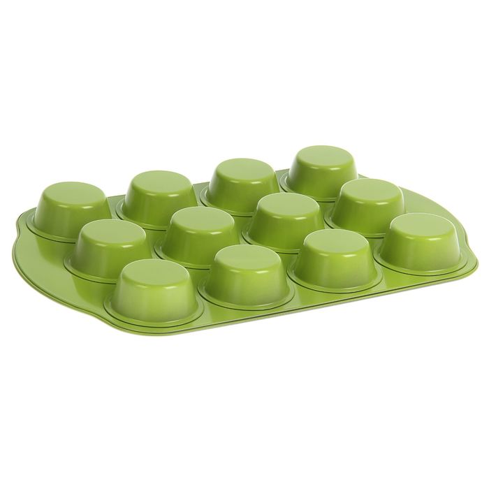 Форма для выпечки с керамическим покрытием "Флёри. Круг" 12 ячеек 41х26,5х3,5 см