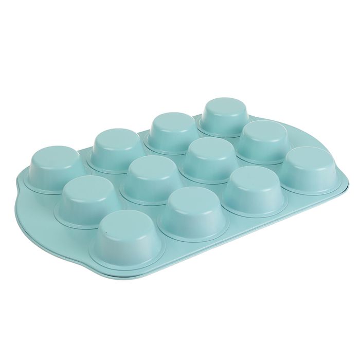 Форма для выпечки с керамическим покрытием "Флёри. Круг" 12 ячеек 41х26,5х3,5 см