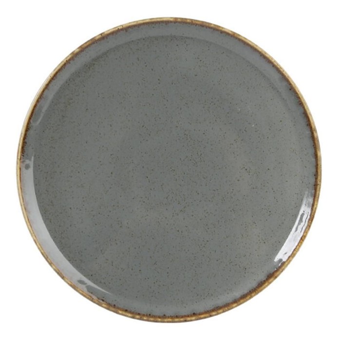 фото Тарелка для пиццы dark grey, d=20 см, цвет тёмно-серый porland