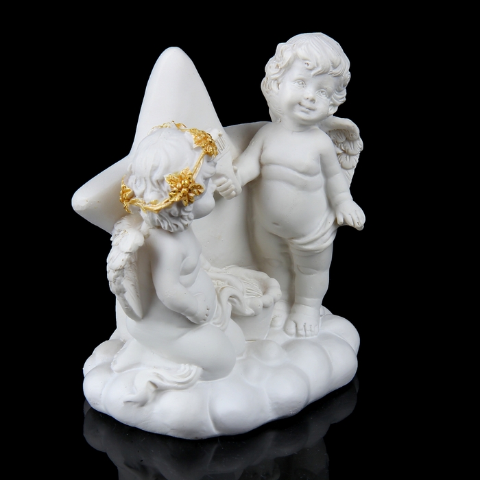 Сувенир "Два ангелочка-маляра у звёздочки"