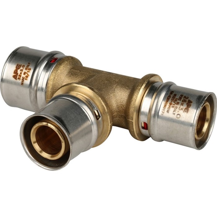 

Тройник-пресс STOUT SFP-0005-322626, d=32 х 26 х 26 мм, переходной, латунь