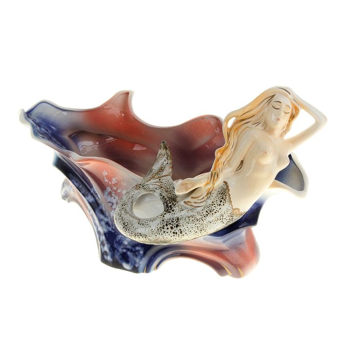 Конфетница "Русалка" синяя