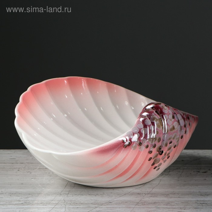 

Конфетница "Ракушка Мечта", розовая, керамика, 24х30х13 см, микс