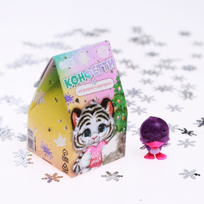 Праздничное конфетти Для тебя тигр, снежинки 14 г сюрприз