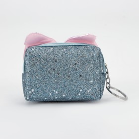 

Кошелёк, отдел на молнии, кольцо, цвет голубой