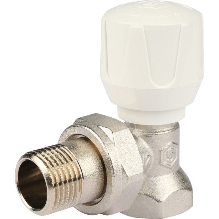 Клапан ручной STOUT SVR-2102-000015, 1/2, терморегулирующий, угловой клапан ручной stout svr 2102 100015 1 2 терморегулирующий угловой с доп уплотнением