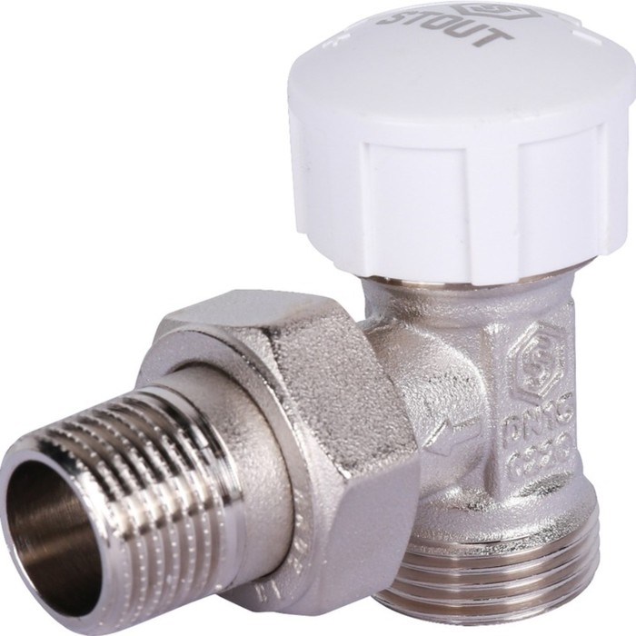 Термостатический клапан STOUT SVT-0002-100015, угловой, 1/2 х 3/4 термостатический клапан stout svt 0002 100015 угловой 1 2 х 3 4