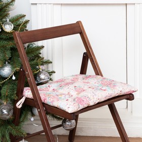 Подушка на стул 'Этель' Pink magic 42х42х7см,100% хл,саржа 190гр/м2 Ош