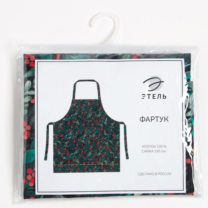 Фартук  "Этель" Winter berry 60х70см, 100%хл, саржа 190 г/м2