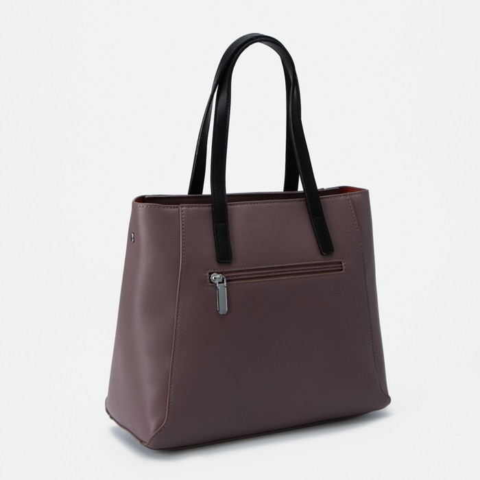 

Сумка-тоут на молнии, наружный карман, цвет розовый