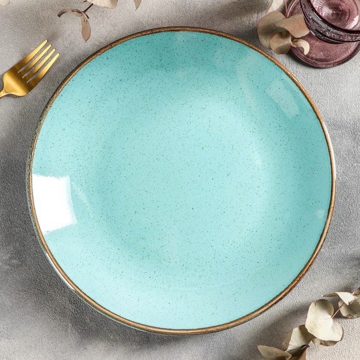 фото Тарелка turquoise, d=28 см, цвет бирюзовый porland