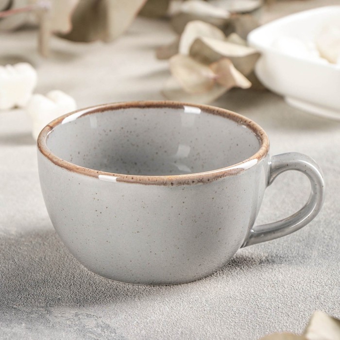 Чашка чайная Dark Grey, 250 мл, фарфор, цвет тёмно-серый