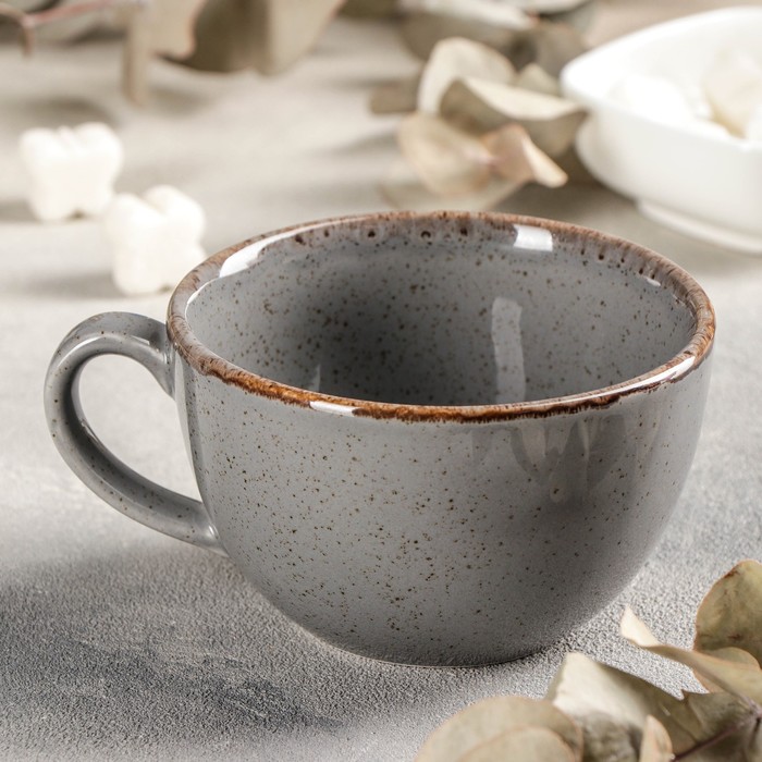 Чашка чайная Dark Grey, 340 мл, цвет тёмно-серый