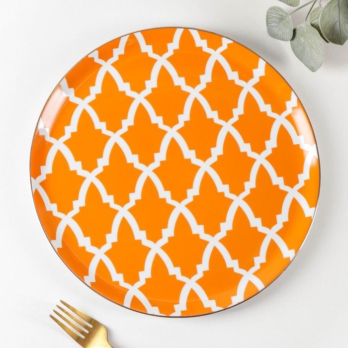 фото Тарелка для пиццы morocco, d=28 см, цвет оранжевый porland