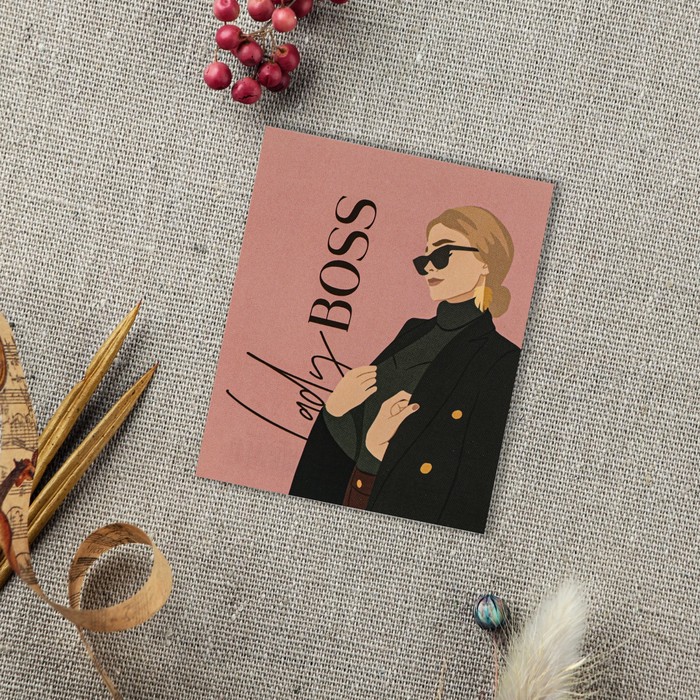 

Открытка инстаграм Lady Boss, 8,8 × 10,7 см