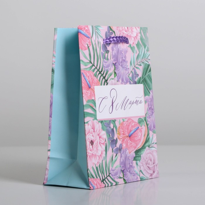 

Пакет ламинированный вертикальный «Нежный праздник», S 12 × 15 × 5,5 см