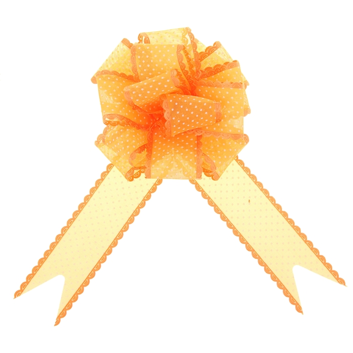 Бант-шар №3,8 "Крапинка", цвет оранжевый