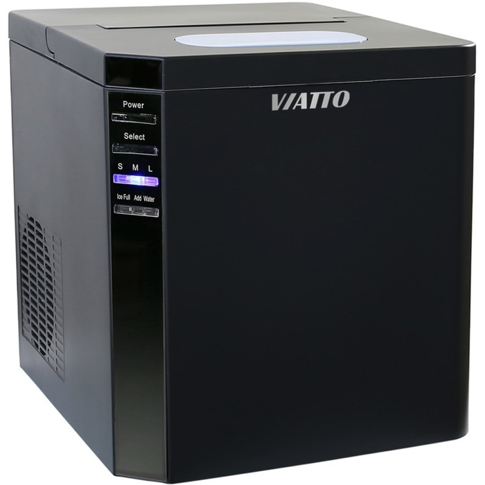 

Льдогенератор VIATTO VA-IM-15B, пальчиковый лёд, до 2 кг, 180 Вт, 15 кг/сут, чёрный