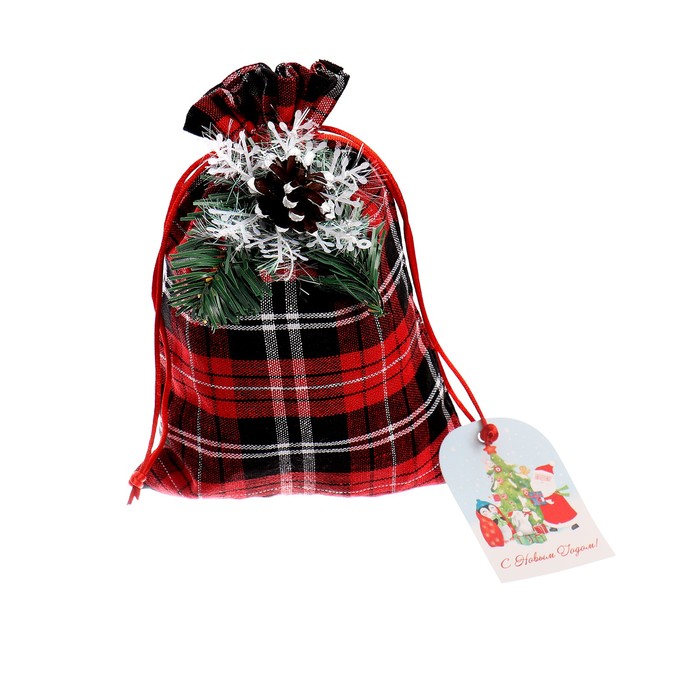 Мешок для подарков «Новогодний», размер:16 × 23 см, цвета МИКС мешок для подарков новогодний виды микс