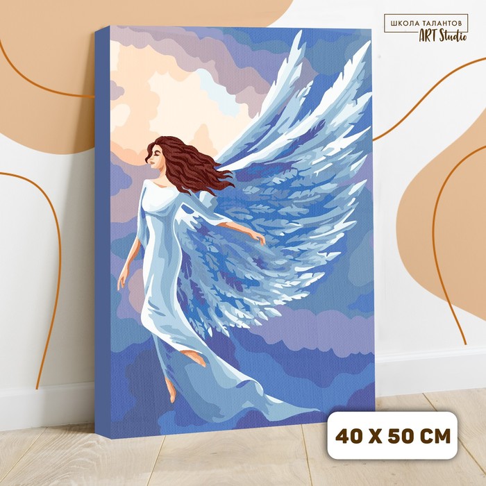 Картина по номерам на холсте с подрамником «Небесный ангел» 40х50 см