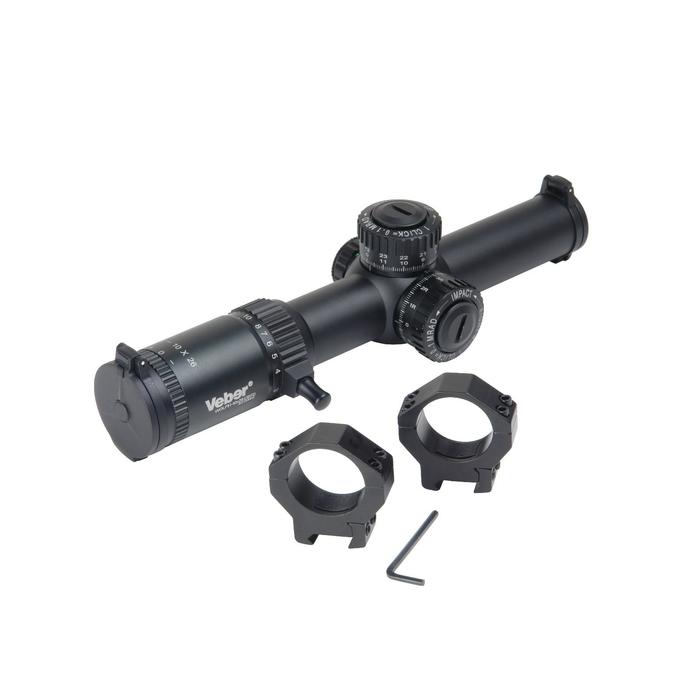 

Прицел оптический Veber Wolf II, 1-10x26 GB FD, загонник