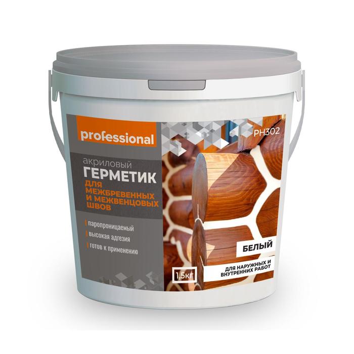 

Герметик для межбревенчатых и межвенцовых швов, 1.5 кг, цвет белый