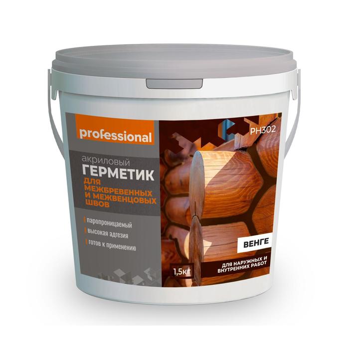 

Герметик для межбревенчатых и межвенцовых швов, 1.5 кг, цвет венге