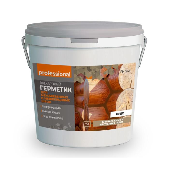 Герметик для межбревенчатых и межвенцовых швов, 7 кг, цвет орех герметик oliva акцент 136 орех 7 кг