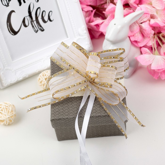 Бант-бабочка №2,5 "Золотой кант"