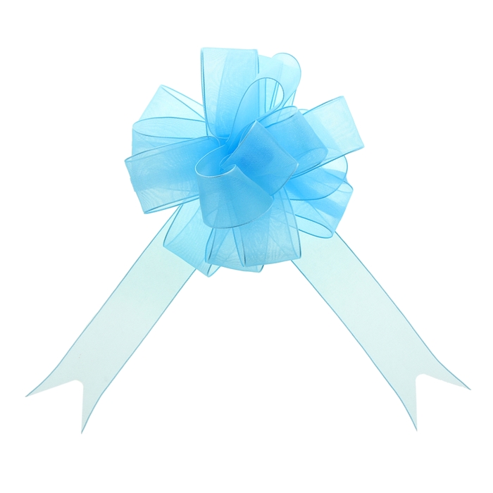Бант-шар №2,7 "Лёгкость", цвет голубой