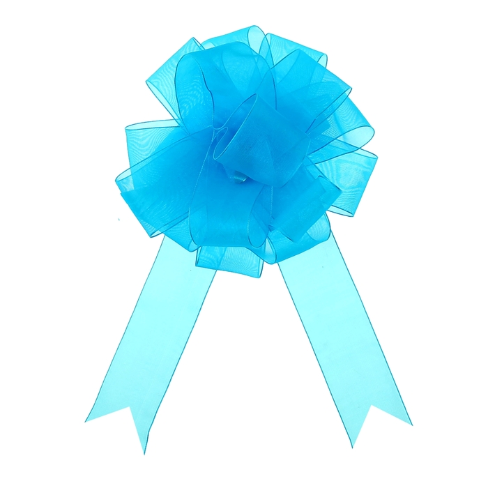 Бант-шар №5 "Лёгкость", цвет тёмно-голубой