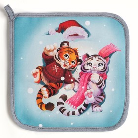 

Набор кухонный «Новый год: Winter fun» варежка-прихватка 20х28см, прихватка 19х19см,100% хл
