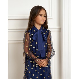

Платье детское нарядное KAFTAN горошек, рост 98-104, синий