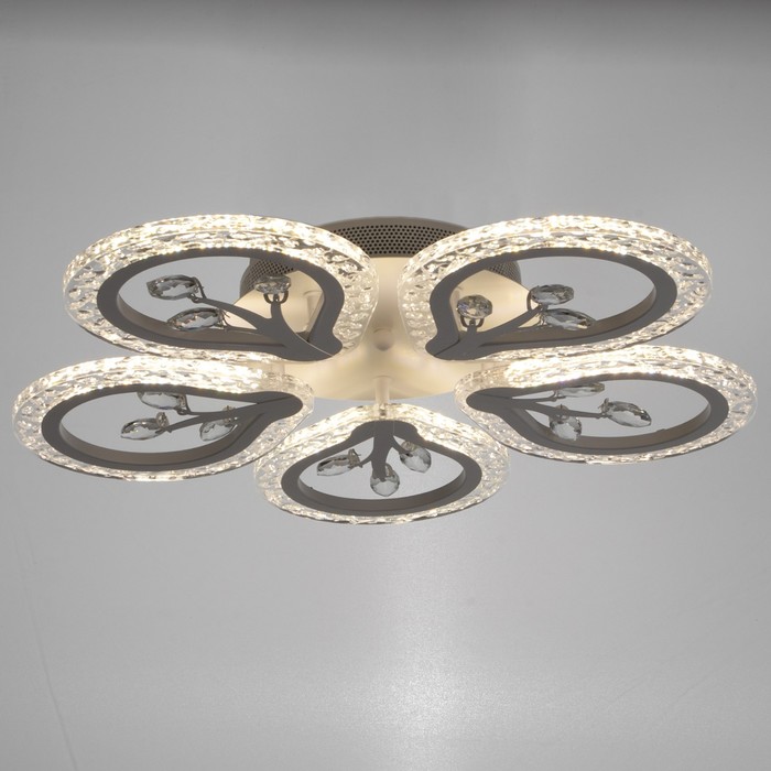 

Люстра с ПДУ 1534/5WT LED 80Вт 3000-6000К диммер белый 51х51х7 см