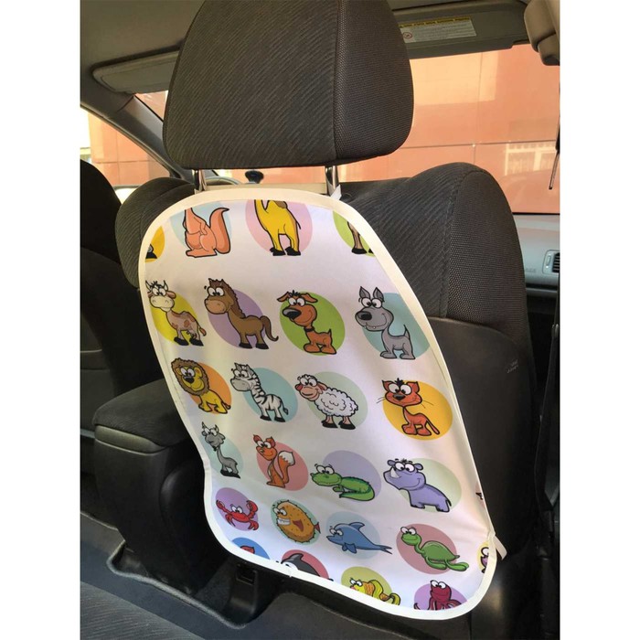 Защитная накидка на спинку сиденья автомобиля «Милые зверьки» цена и фото