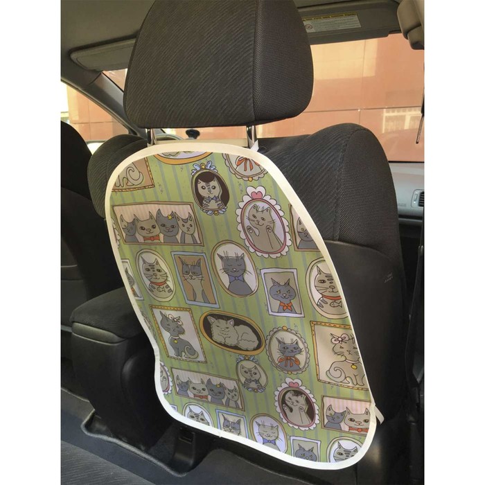 Защитная накидка на спинку сиденья автомобиля «Кошачья галерея»