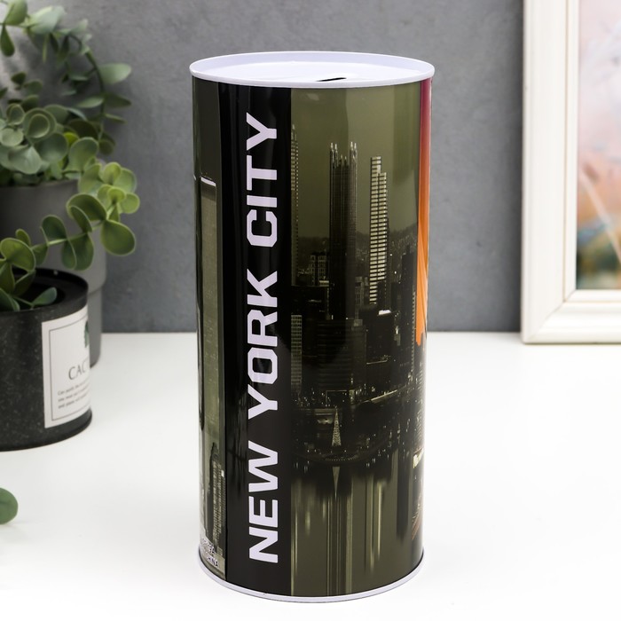 

Копилка тубус "Города" МИКС, 10х22 см